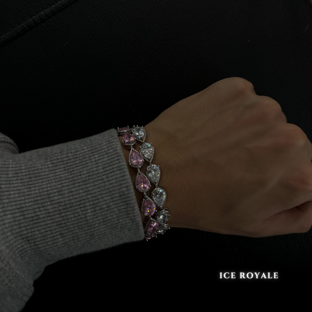 [ZESTAW] Bransoletka Cristal Pink + Silver