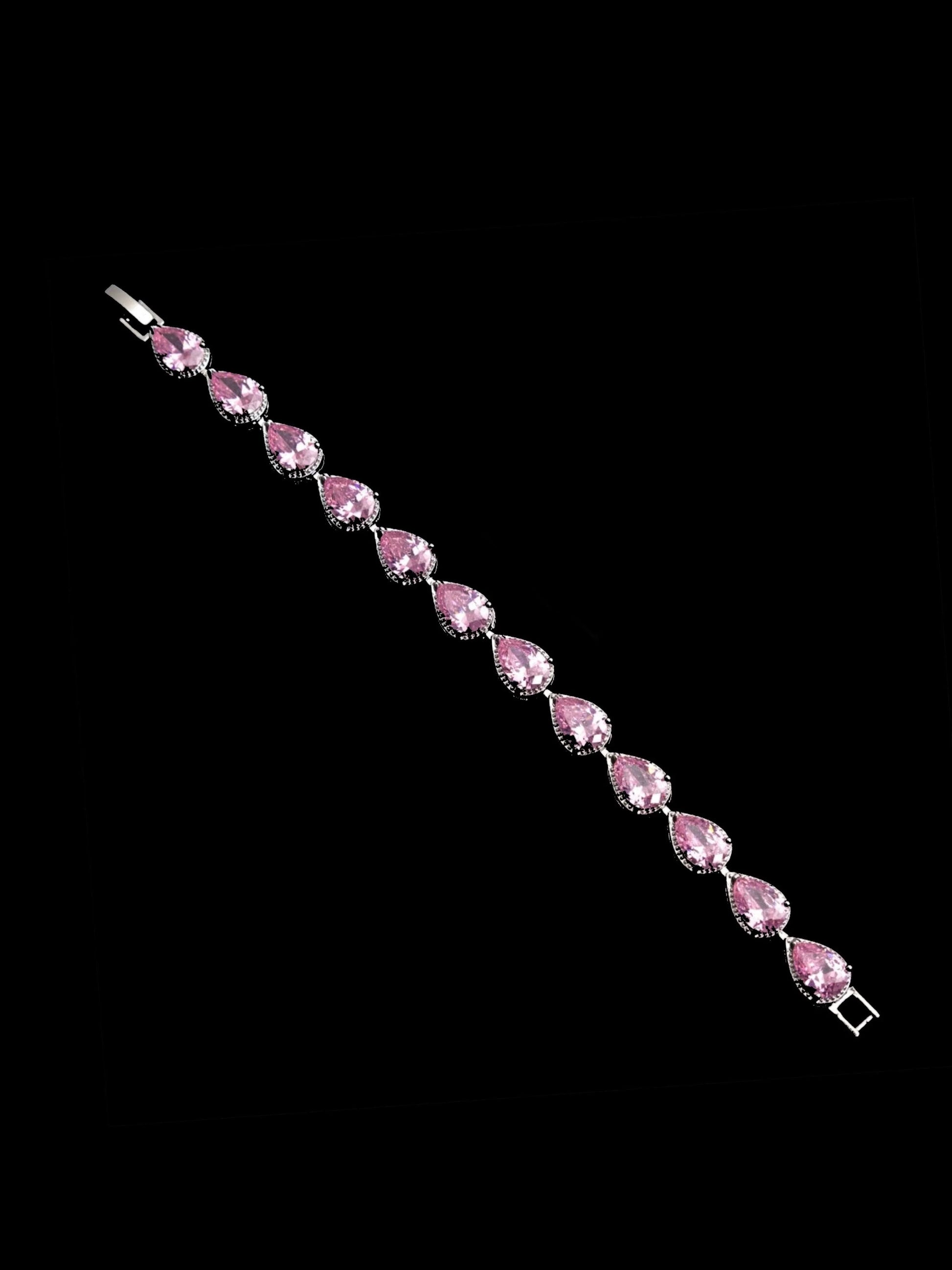 Bransoletka cristal pink