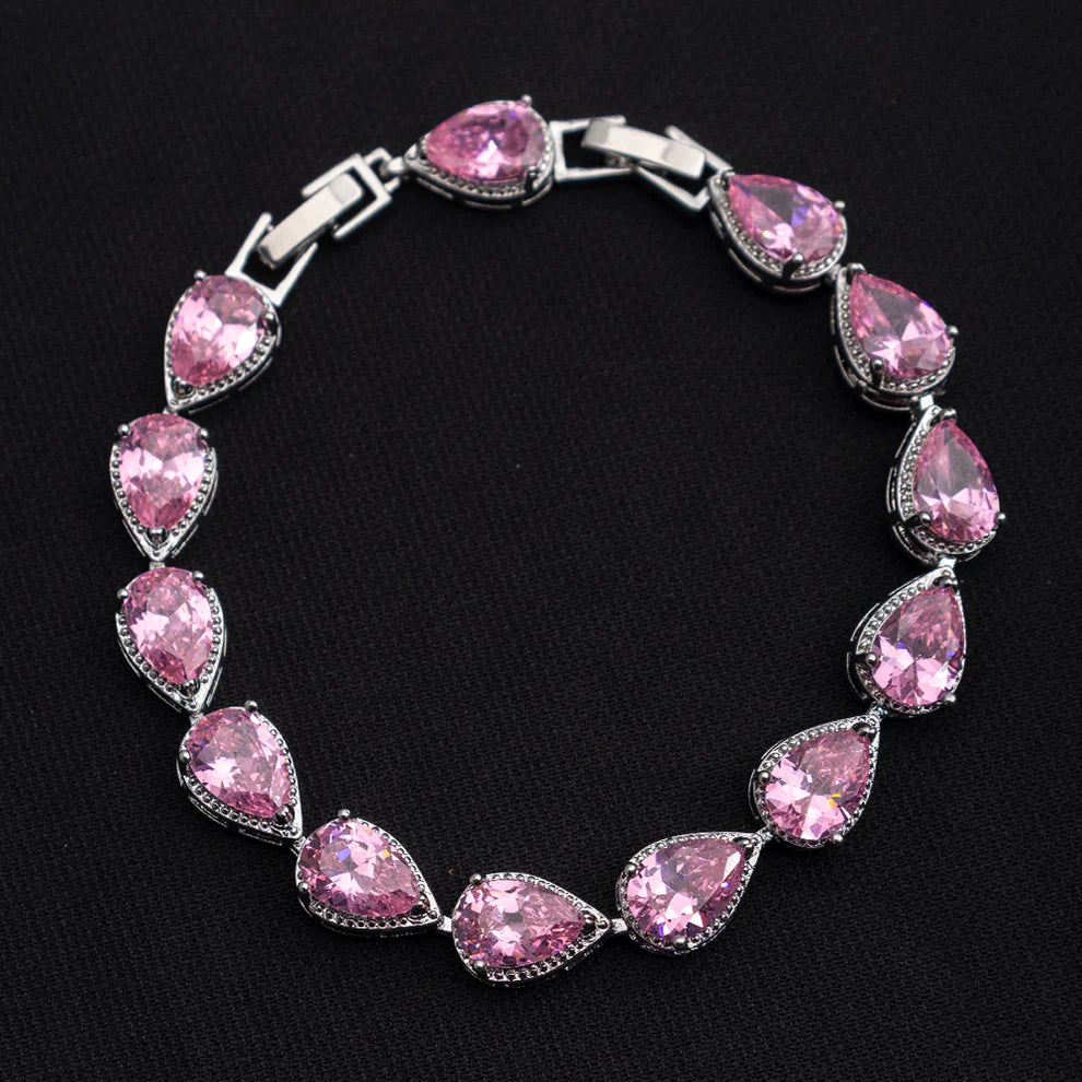 Bransoletka cristal pink