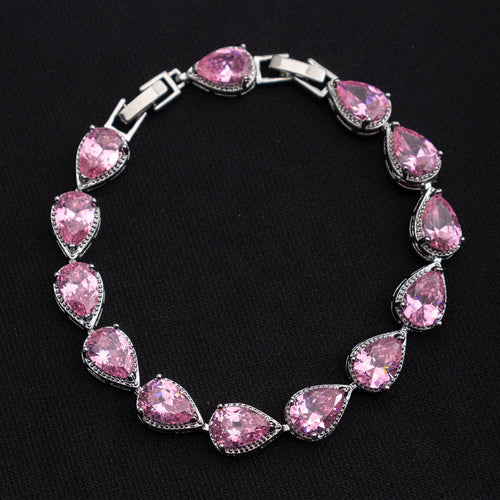 Bransoletka cristal pink